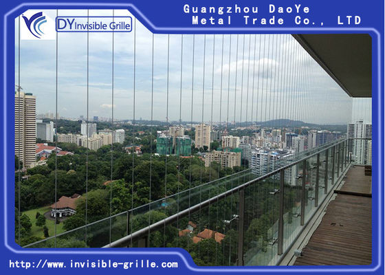 6m Paslanmaz Çelik Tel Balkon Görünmez Güvenlik Izgarası