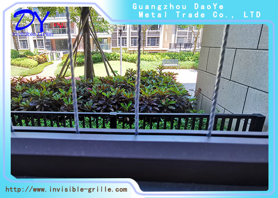 316 Sınıf Balkon Görünmez Menfez Pencere Koruyucu Net Paslanmaz Çelik Halat