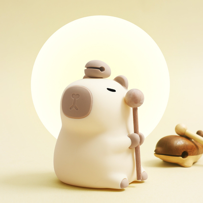 Modern Tasarım Silikon Capybara Gece Lamba Portatif USB Şarj edilebilir LED Işık Kaynağı Dokunmatik Kontrol Hayvan Lamba Yatak Odası için