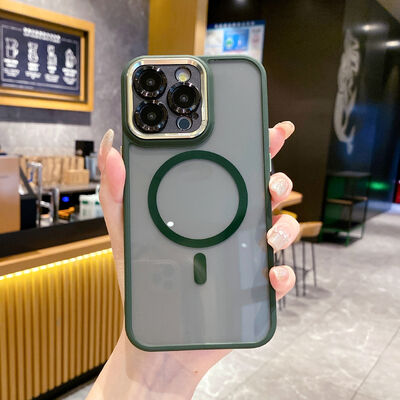 Moda manyetik yarı şeffaf telefon kılıfı şok geçirmez iPhone 17