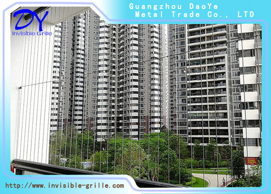 2.0mm 316 Paslanmaz Çelik Tel Yüksek Bina Balkon/Pencere Görünmez Güvenlik ızgara