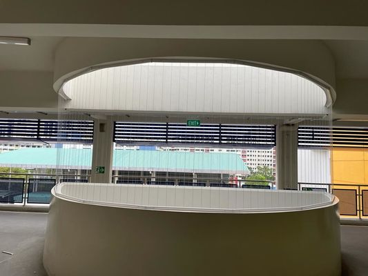 Alüminyum özelleştirilmiş Görünmez Güvenlik Balkonu ızgara Boyutu 6m Set Modern Mimarlık Tasarımları için Balkon Güvenlik Çözümü