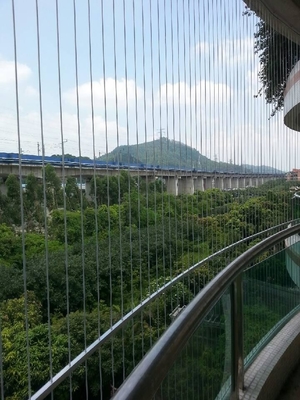 Tolerans 316 Tel Balkon Görünmez ızgara Modern tasarım Tel Balkon için