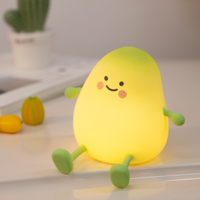 Mango Gece Işığı Tatlı Çocuklar Silikon Lamba Çocuk Yatak Odası Uyku Işığı USB Şarj LED Gece Işıkları