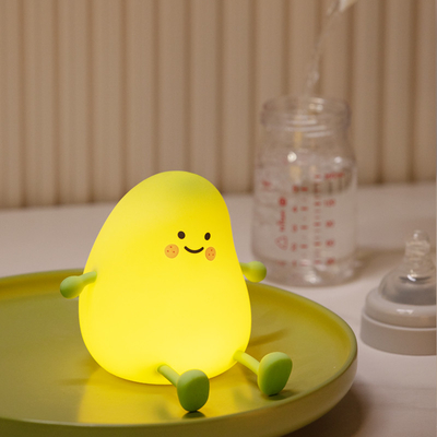 Mango Gece Işığı Tatlı Çocuklar Silikon Lamba Çocuk Yatak Odası Uyku Işığı USB Şarj LED Gece Işıkları
