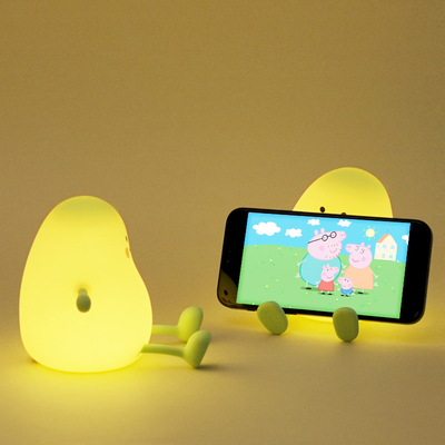 Mango Gece Işığı Tatlı Çocuklar Silikon Lamba Çocuk Yatak Odası Uyku Işığı USB Şarj LED Gece Işıkları