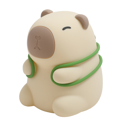 Özel Logo Capybara Çocuklar Hediye Yatak Odası Yatak Tatlı Yumuşak Lamba Rengi Eğimli Köpek Silikon Gece Işığı