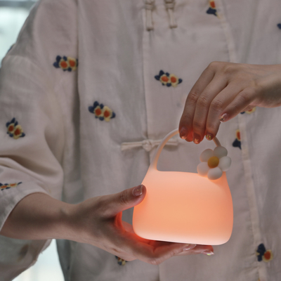 DIY Yaratıcı Hediye El Çantası Silikon Zamanlı Çaplama Lampası Yatak Yanı Dekorasyonu Atmosfer Uyku Gece Işığı