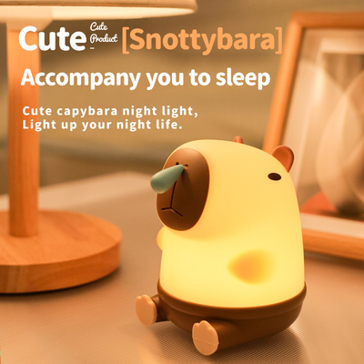 Yaratıcı Oda Dekorasyonu LED Snottybara Gece Işığı USB Şarj edilebilir Karikatür Hayvan Bebeklik Silikon Lamba