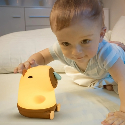 Alışveriş Alışveriş Capybara Gece Işığı Tatlı Hayvan Gece Lamba Snottybara Silikon Dokunmatik Işıklar Dekor Gönderili Çocuklar İçin Şarj edilebilir