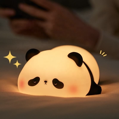 Özellik Silikon Gece Işığı Panda USB Şarj edilebilir Masa Led Lamba Gece Işığı Çocuk Odası İçin Silikon Gece Işıkları