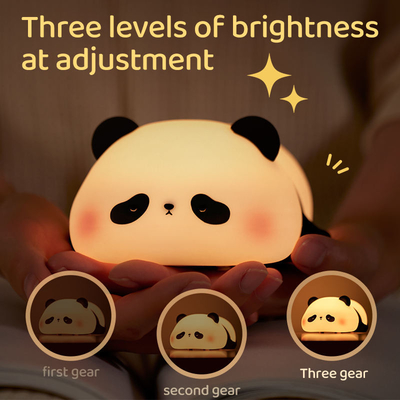 Özellik Silikon Gece Işığı Panda USB Şarj edilebilir Masa Led Lamba Gece Işığı Çocuk Odası İçin Silikon Gece Işıkları