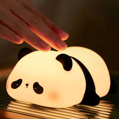 Özellik Silikon Gece Işığı Panda USB Şarj edilebilir Masa Led Lamba Gece Işığı Çocuk Odası İçin Silikon Gece Işıkları