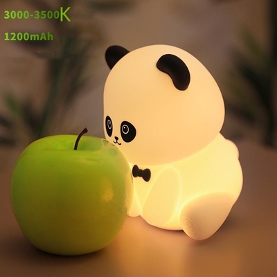 Sevimli Hayvan USB Şarj edilebilir Bebek Lambaları Silikon Panda LED Gece Işığı Çocuklar için Gece Işıkları