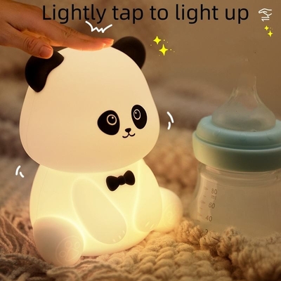 Sevimli Hayvan USB Şarj edilebilir Bebek Lambaları Silikon Panda LED Gece Işığı Çocuklar için Gece Işıkları