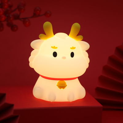 LED USB Şarj edilebilir Dimming Dragon Touch Karikatür Tatlı Yatak Odası Dekoru Silikon bebek koltuğu Masa Lampası Gece Işığı
