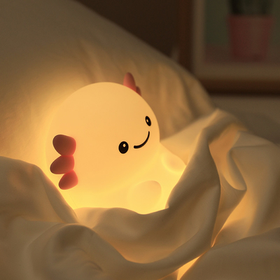 Modern Tasarım Silikon Gece Işığı Tatlı LED Sıcak Beyaz Renkli Gece Çocuk Yatak Odası Dokunma Kontrolü