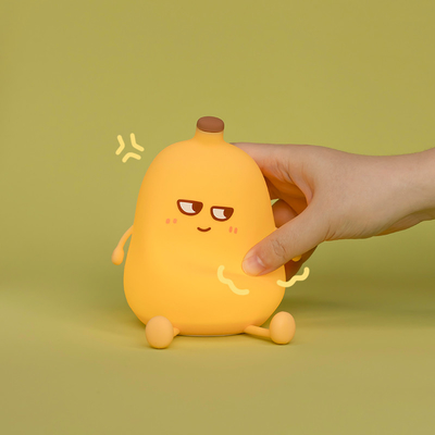 Tatlı Muz Karikatür Meyve LED Gece Işığı Silikon Lamba Dokunma Sensörü Zamanlama USB Şarj edilebilir Çocuk Yatak Odası Doğum Günü Hediyesi