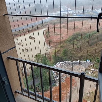 Özelleştirilebilir Balkon Güvenlik ızgara 316 Sınıf Çelik Tel Yapısı