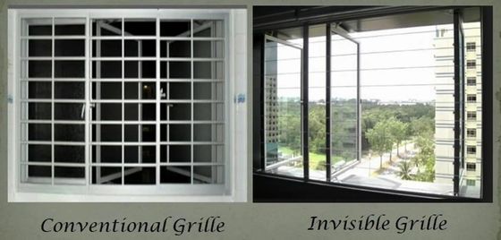 Alüminyum Track Frame Grille Screen Görünmez 304/316 Sınıfı Paslanmaz Çelik Kablo