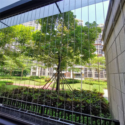 Sabit Açık Stil Alüminyum Alaşım Çerçeve Balkon Yüzey Montajı ile Görünmez ızgara