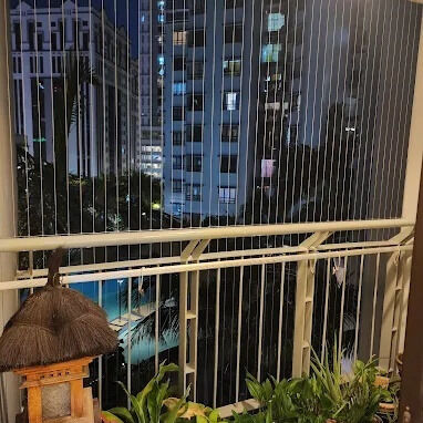 Balkon Görünmez ızgarası Şeffaf Ağı Güvenlik Dayanıklılık Modern binalar