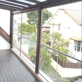 Balkon Görünmez ızgarası Şeffaf Ağı Güvenlik Dayanıklılık Modern binalar