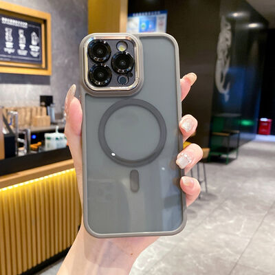 Moda manyetik yarı şeffaf telefon kılıfı şok geçirmez iPhone 17