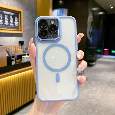 Moda manyetik yarı şeffaf telefon kılıfı şok geçirmez iPhone 17