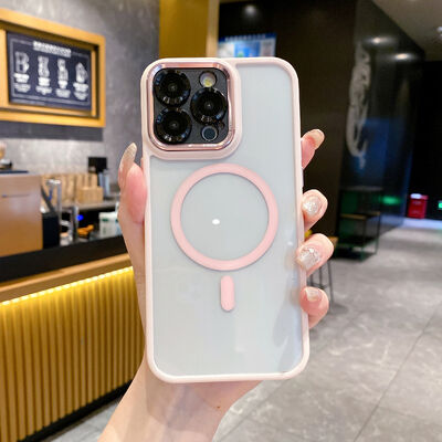 Moda manyetik yarı şeffaf telefon kılıfı şok geçirmez iPhone 17