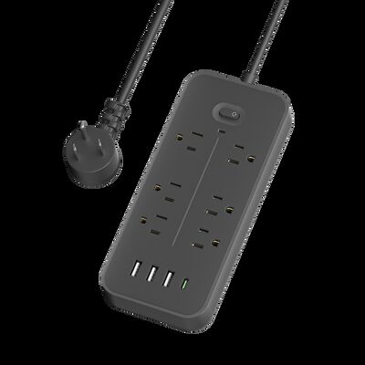 Tek Tuşlu Anahtarlı Yangına Dayanıklı Kablo Priz Elektrik Priz Güvenli Güç Sağlar