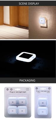 Yatak Odası Başucu Enerji Tasarruflu Sensörlü LED Gece Lambası, Çok Renkli Gece Işığı