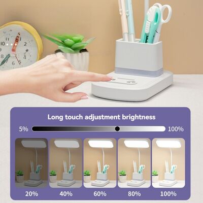 Compact Usb Charging Port Chargeable Desk Lamp Like Study Room office