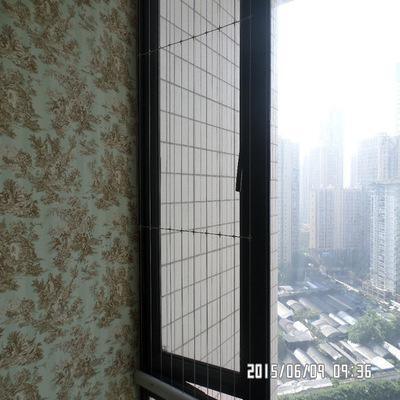 Alüminyum Boyutu 6m Set Sabit Görünmez Kısayol Tel Kalınlığı 2.0mm Pencere Balkonları ve Kapılar için Güçlü Koruyucu Ağı