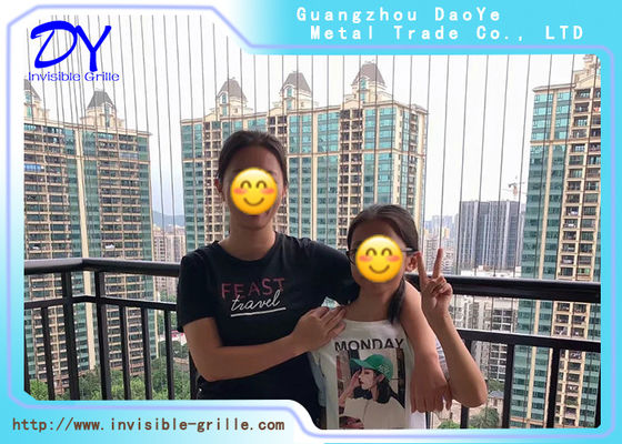 2.0mm 316 Paslanmaz Çelik Tel Yüksek Bina Balkon/Pencere Görünmez Güvenlik ızgara