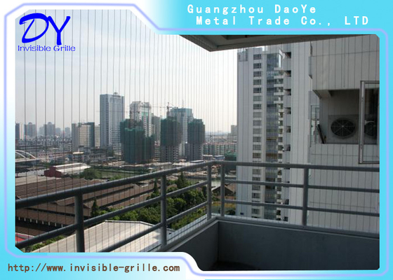 Balkon görünmez güvenlik ızgarası 7x7 Naylon 316 Paslanmaz Çelik Halat