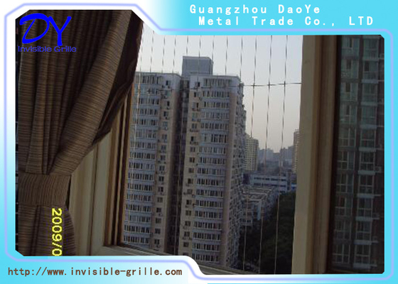 Çelik 304 Balkon Görünmez Izgara Aile Dekorasyonu Yüksek Basınca Dayanır