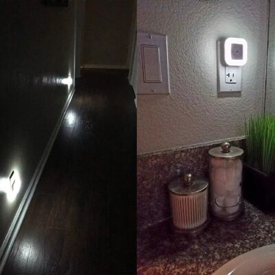 0Akıllı Sensörlü.5W Plug-in LED Gece Işığı Fener Gün ışığı Beyaz