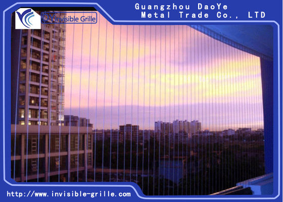 Pencere Görünmez Izgaralar için Sabit Çerçeve Alüminyum ve Paslanmaz Çelik Tel Takın