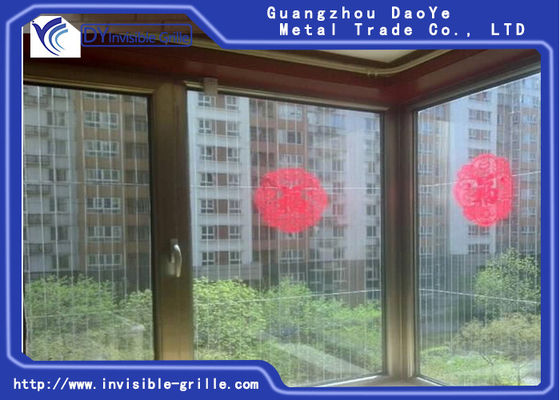 Modern Invisible Grill eklendi Roller Hırsızlık Önleme Sistemini İçeriyor Pencere Görünmez Izgaralar