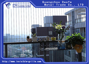Yüksek Binalar İçin Güvenlik Balkon Görünmez Izgara Uzun Hizmet Ömrü