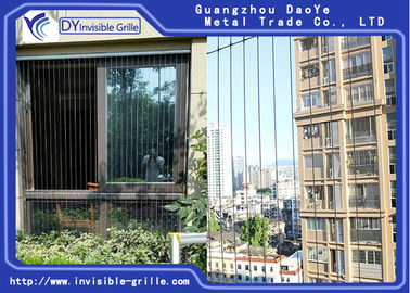 Anti Pas Görünmez Balkon Izgarası, Balkon İçin Alüminyum Çerçeve Görünmez Izgara