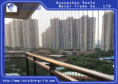 Lüks Evler / Ticari Alanlar İçin Düşmeye Dayanıklı Balkon Görünmez Izgara