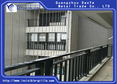Güvenlik Izgaraları Balkon için Daha Güçlü Temel Çerçeve Tel Alüminyum Görünmez Izgara