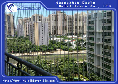 Güvenlik Çözümü Paslanmaz Çelik Tel Izgara Balkon Görünmez Izgara için Alüminyum