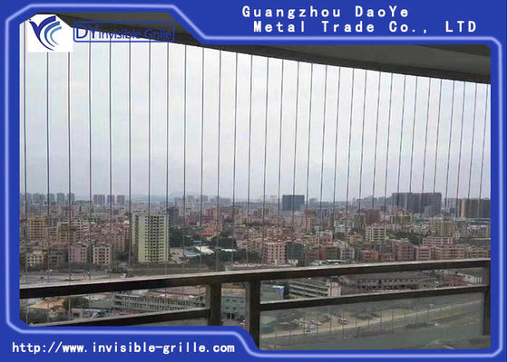 Güvenlik 2.0mm 316 Paslanmaz Çelik Tel Balkon Görünmez Izgara