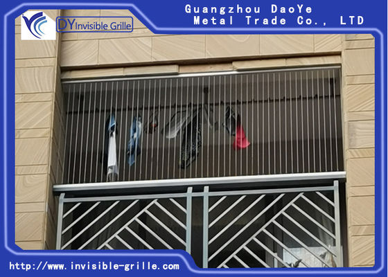 Görünmez Güvenlik Izgarası 7X7 Paslanmaz Çelik Halat Rüzgarlık Koruması