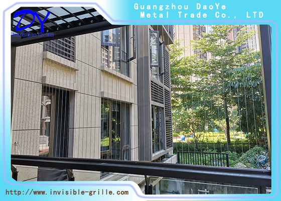 4.0mm tel Balkon Görünmez Izgara Dikey Alüminyum Ray