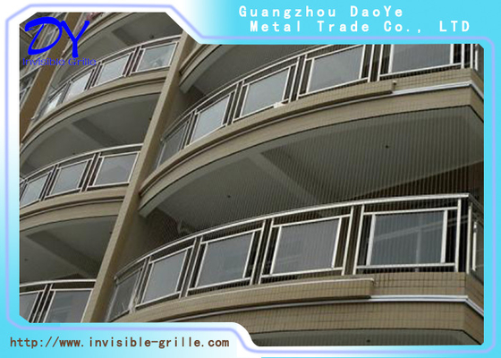 Sabit Balkon Görünmez Izgara 316 Kınamak Balkon Ve Pencere İçin Paslanmaz Tel
