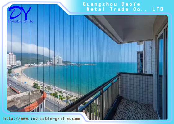 Yüksek Mukavemetli SS316 Sınıfı Balkon Görünmez Izgara Kolayca Bakımlı